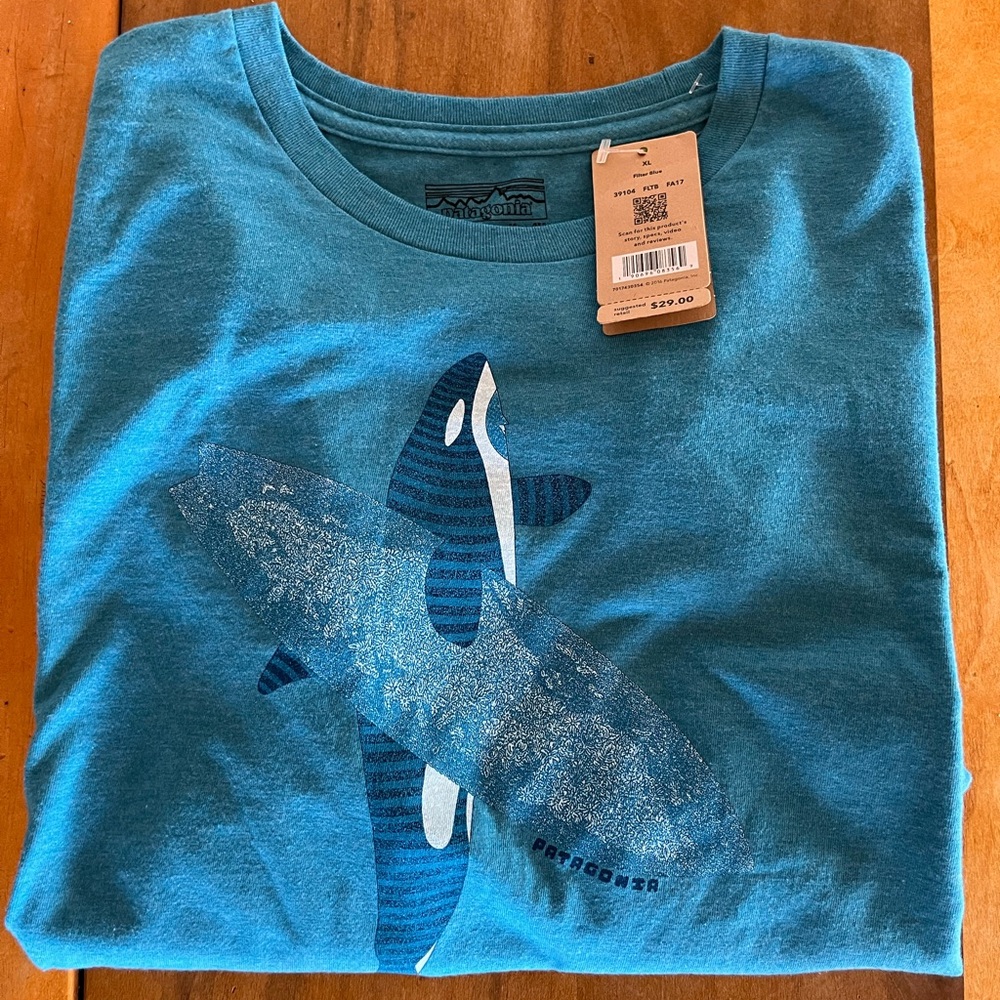 Patagonia Whale Surf Tee - XL - Blue